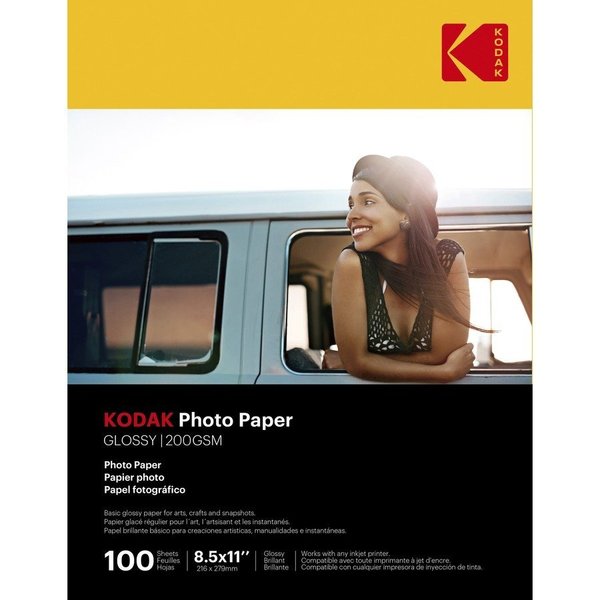 Kodak Photo Paper, Gloss, 8.5"X11", Pk KOD41183